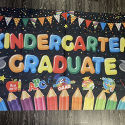 Large KINDERGARTEN GRADUATE Banner Backdrop