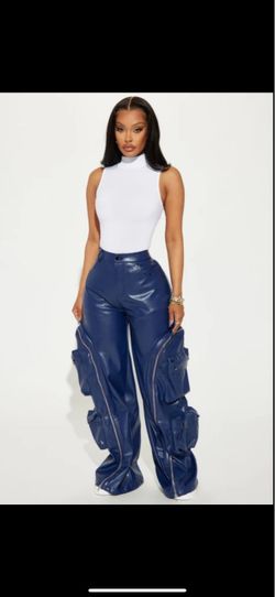 Fashion Nova Blue Cargo Pants