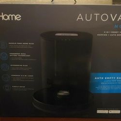 iHome AutoVac Nova Self Empty Robot Vacuum Mop, Laser and Home Map Navigation OPENED BOX NEVER USED

