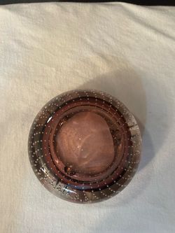 Art Glass Paperweight with Controlled Bubbles