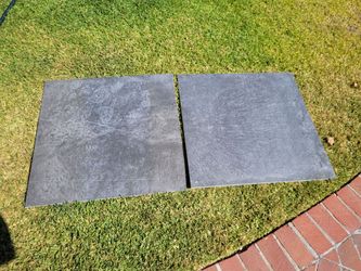 2 qty 3/8" thk 31 1/4" X 31 1/4" porcelain tiles