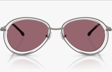 Brand New Diesel DL1016 Sunglasses Metal Gunmetal/Mirrored Red Oval Lens 54mm Unisex