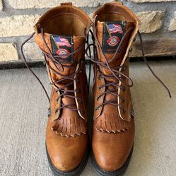 Justin Men’s Work Boots. Size 7.5D..Made in USA..