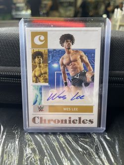 Panini Chronicles WWE Wes Lee Red Signatures Auto Autograph