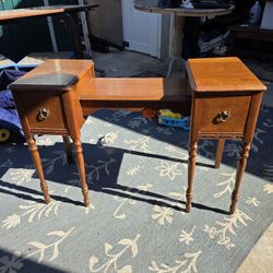 Vintage Entryway Standing  Storage Or Vannity Makeup Shelf