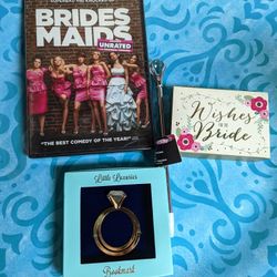 Gifts For Bride, Bridesmaids sealed DVD, Wedding Ring Bookmark, Wishes For The Bride Box
