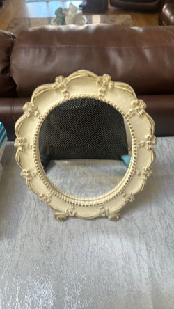 Vintage syroco resin vanity mirror