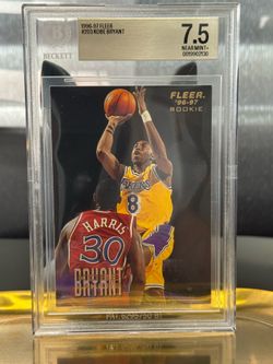 1996-97 FLEER KOBE BRYANT ROOKIE CARD #203 BECKETT  7.5 NM LAKERS HOF RC