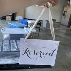 Wedding Reserved Signs x 4