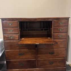 Vintage Secretary Dresser - Solid Wood 