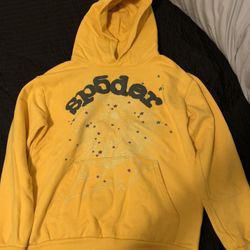Spider Hoodie Yellow Size M