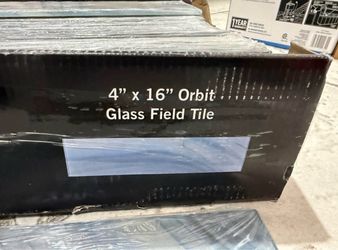 Jeffrey Court —Orbit Blue 4 in. x 16 in. Linear Glossy Glass Wall Tile (17.76 sq. ft./Case)