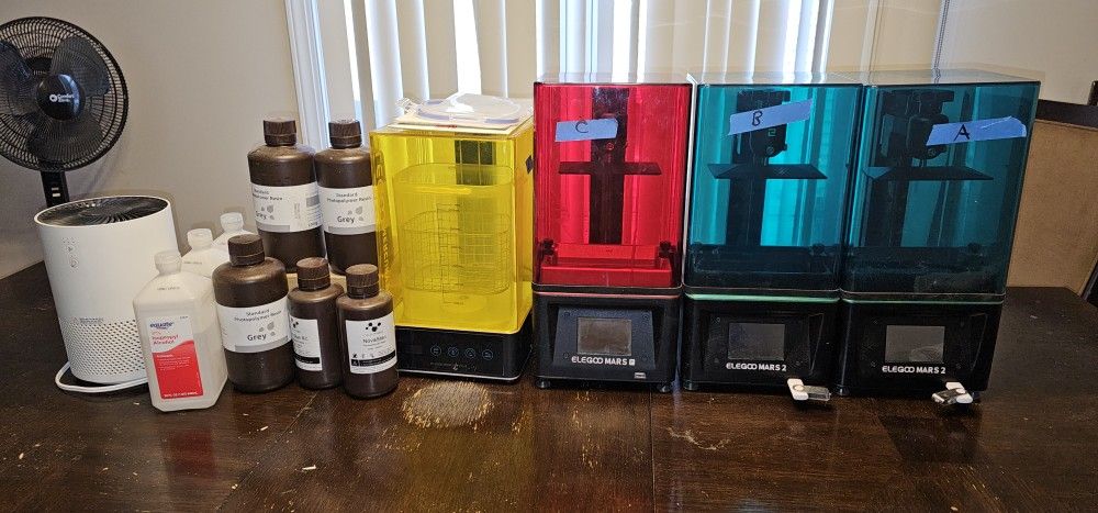 Resin 3D Printers with washing stattion