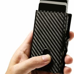 New Tactical Wallet Slim Sliding RFID Credit Card Holder Carbon Fiber