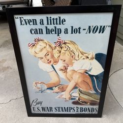 World war 2 buy us stamps bonds poster framed dimensions are 33 wide by 45 tall