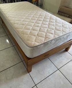 Twin Platform Bed Solid Wood - Good Condition
