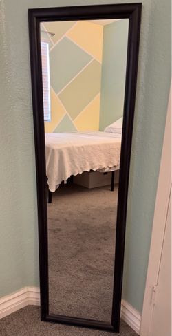 Full-Length Floor Mirror Black Frame