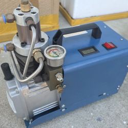 Electric PCP Air Compressor Pump,30 MPa 4500psi Portable Compressor HPA Compressor Electric Inflator PCP,Two-Stage Compression, Water Cooled, GREAT! 