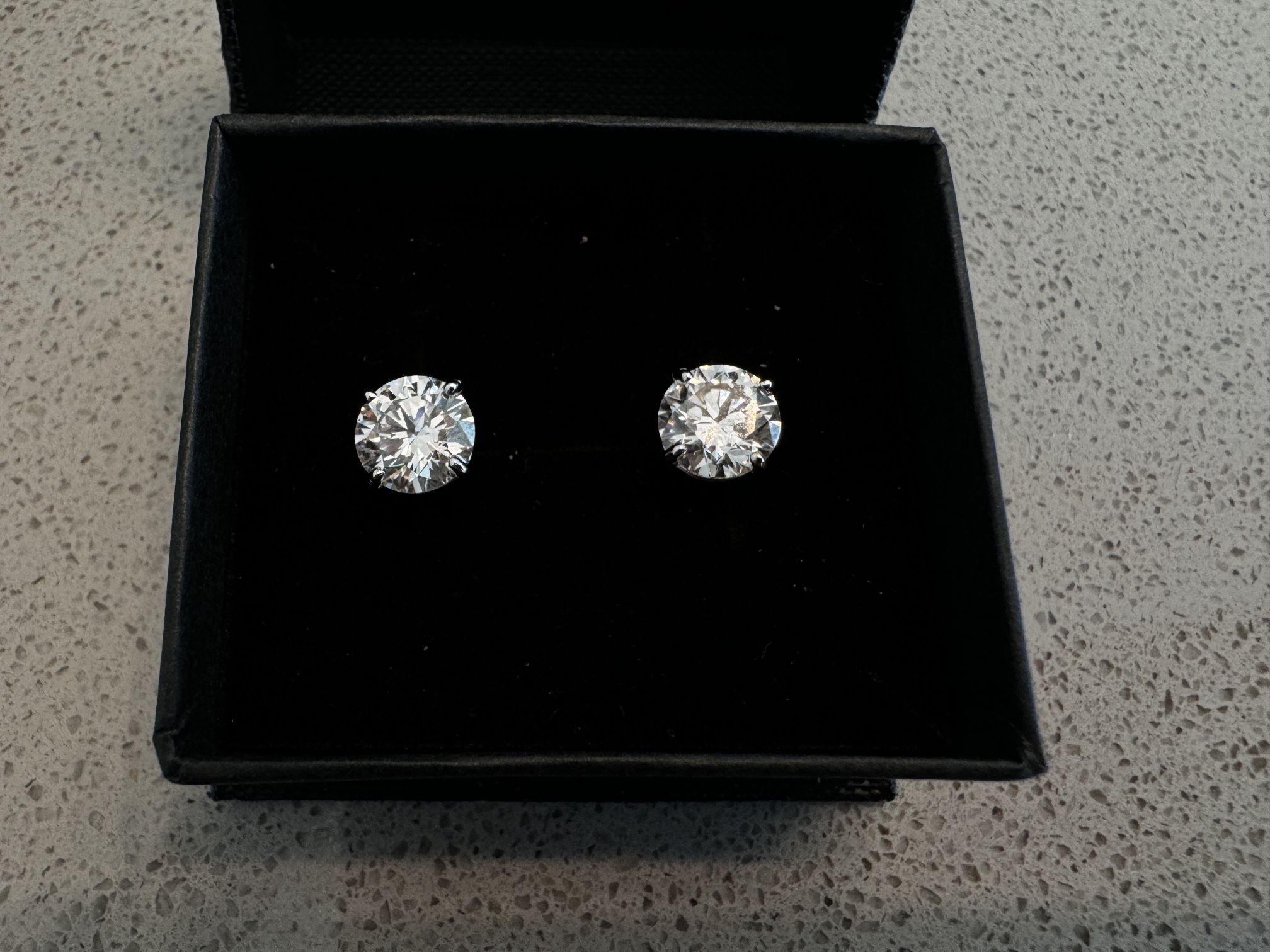 3ctw iGI Certified Lab Grown Diamond Studs