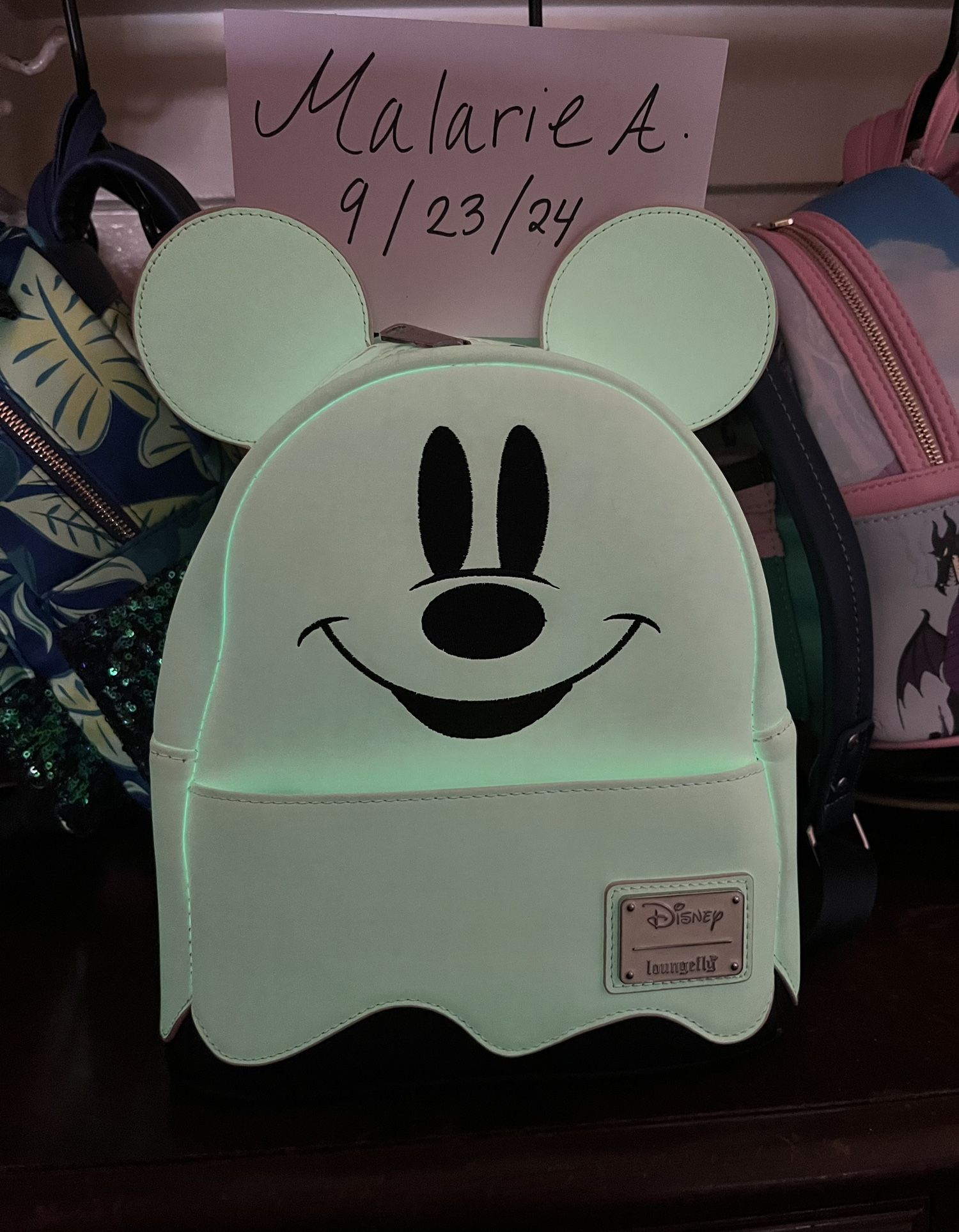 ghost mickey mini backpack Mouse Glow | Officially Licensed | Plastic/Vegan Leather supplies are limited.rnrnThe exclusive Loungefly Mickey Ghost Mini Backpack is made of vegan leather (polyurethane) Mickey Mouse Ghost Backpack Loungefly