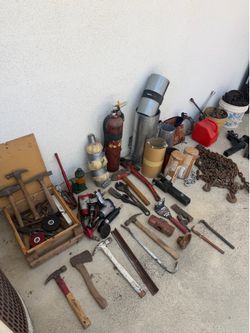 Misc tools roofing medal must go asap. Listed as a $1 but make best offer on items you want or the whole lot