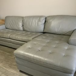 For Sale Loveseat & Chaise Leather Sectional.  