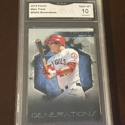 Finest Angels Mike Trout Graded 10 Baseball Card