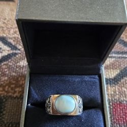Larimar Silver Ring