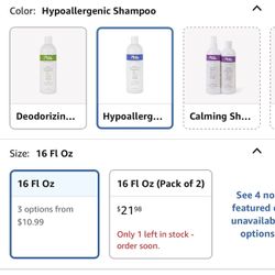 3x$15  Deodorizing And Hypoallergenic Shampoo for DogsSoda