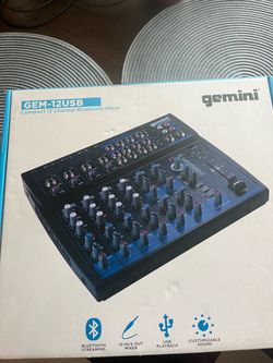 "NUEVO" Consola de mezclas analógica compacta Gemini GEM-12USB Nueba en Caja.