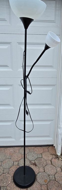 Black Floor Lamp with Reading Light