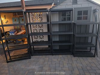 Greenmade Heavy Duty Plastic Garage Storage Shelves - $25 Each