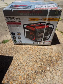 Brand New Never Opened Predator 8750 Watt Portable Generator 7000 Running Watts - Hayes VA