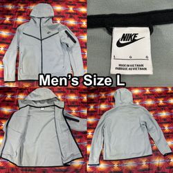 Nike Sportswear Tech Fleece Hoodie Men’s Size Large Gray CU4489-330 Full Zip