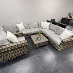 patio furniture large deep seating Sectional 8’x8’