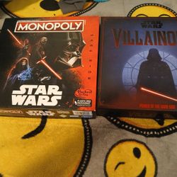 Star Wars Monopoly And Villainous $10 Each