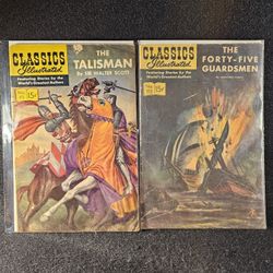 Lot Of 2 Classics Illustrated 1953 Comics The Talisman & The Forty-Five Guardsmen (VG)