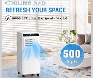 10,000 BTU Portable Air Conditioner, 3 in 1 AC Unit with Built-in Cool, Dehumidifier & Fan