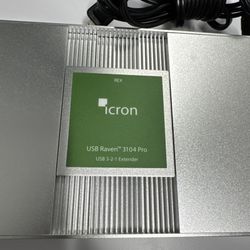 ICRON USB 3-2-1 Raven 3104 Point-to-Point Extender System W/ Power Supply