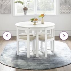 White Dining Table Set