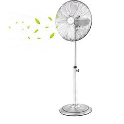 New COSTWAY Metal Pedestal Fan, 16-inch Quiet High Velocity 75° Oscillating Standing Fan