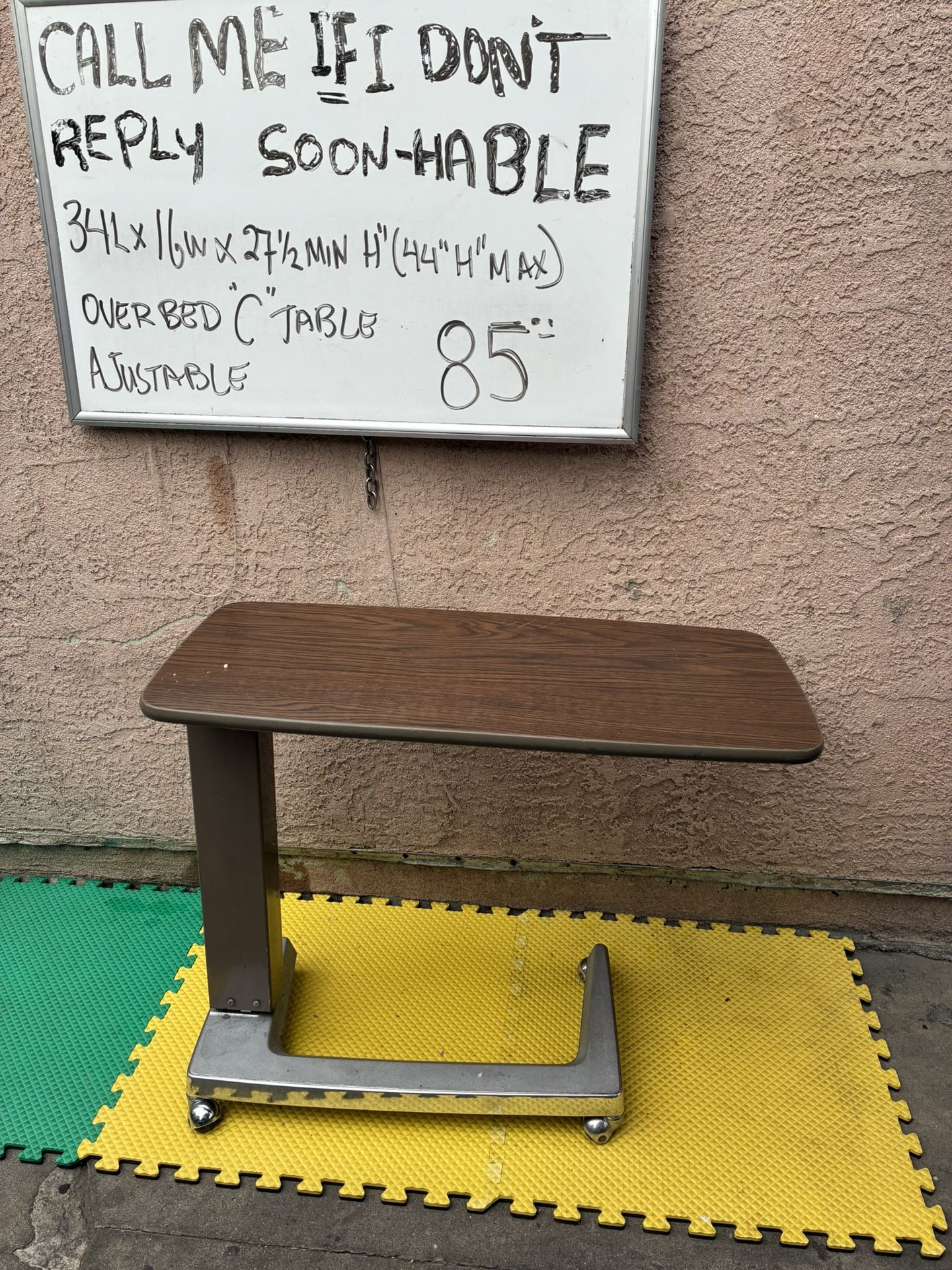 Overbed C Table Rolling 
