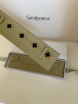 Vintage VCA yellow gold Onyx bracelet