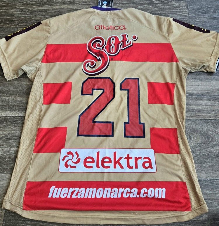 Atletica Monarcas Morelia 10/11 Home Jaime "Jimmy" Lozano Matchworn Jersey Medium