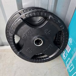 Set Of Like New 45 Lb Olympic 2" Weight Plates. "CHECK OUT MY PAGE FOR MORE DEALS "
