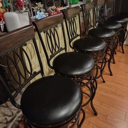 6 Bar Stools Chairs Barstools 29"