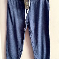 Blue Capris Joggers, Large 