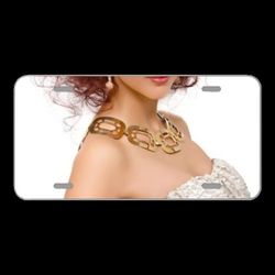 License Plate Novelty Car Front Woman Portrait Model Fashion Model