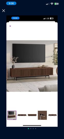 White TV stand up to 75 inches