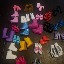 Barbie and other Doll shoes lot